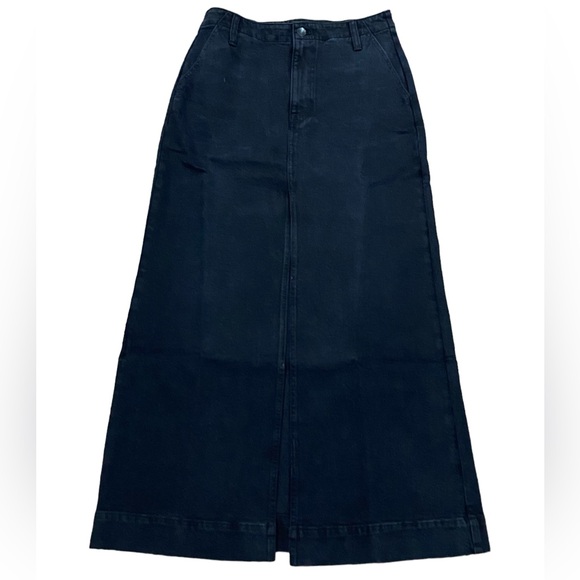 NWT J. Crew Denim Maxi Skirt In Washed Black Size 27 - Picture 8 of 16